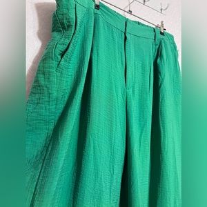 A New Day Green Wide Leg Flowy Pants
